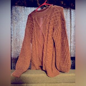 Deep pinkish red oversized sweater